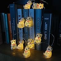 Vista 6 de Bonita luz nocturna de panda, tira de luces de oso de bambú para dormitorio de niños, guirnalda de luces de panda para niños, cumpleaños, hogar