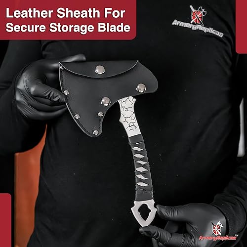 Vista 16 de Armory Replicas Zombie Slayer Hacha de doble cabeza de espiga completa