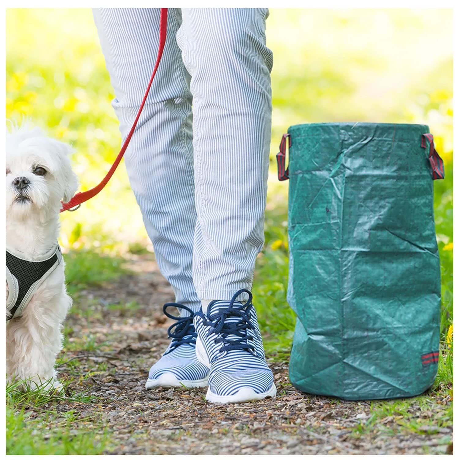 Gartenabfallsack 120L/272L/300L/400L/500L Gartensäcke Stabil mit Griffen Sack Gartenabfälle Groß Zusammenklappbar Selbststehend Multifunktional Blattbeutel Wasserdicht Dauerhaft