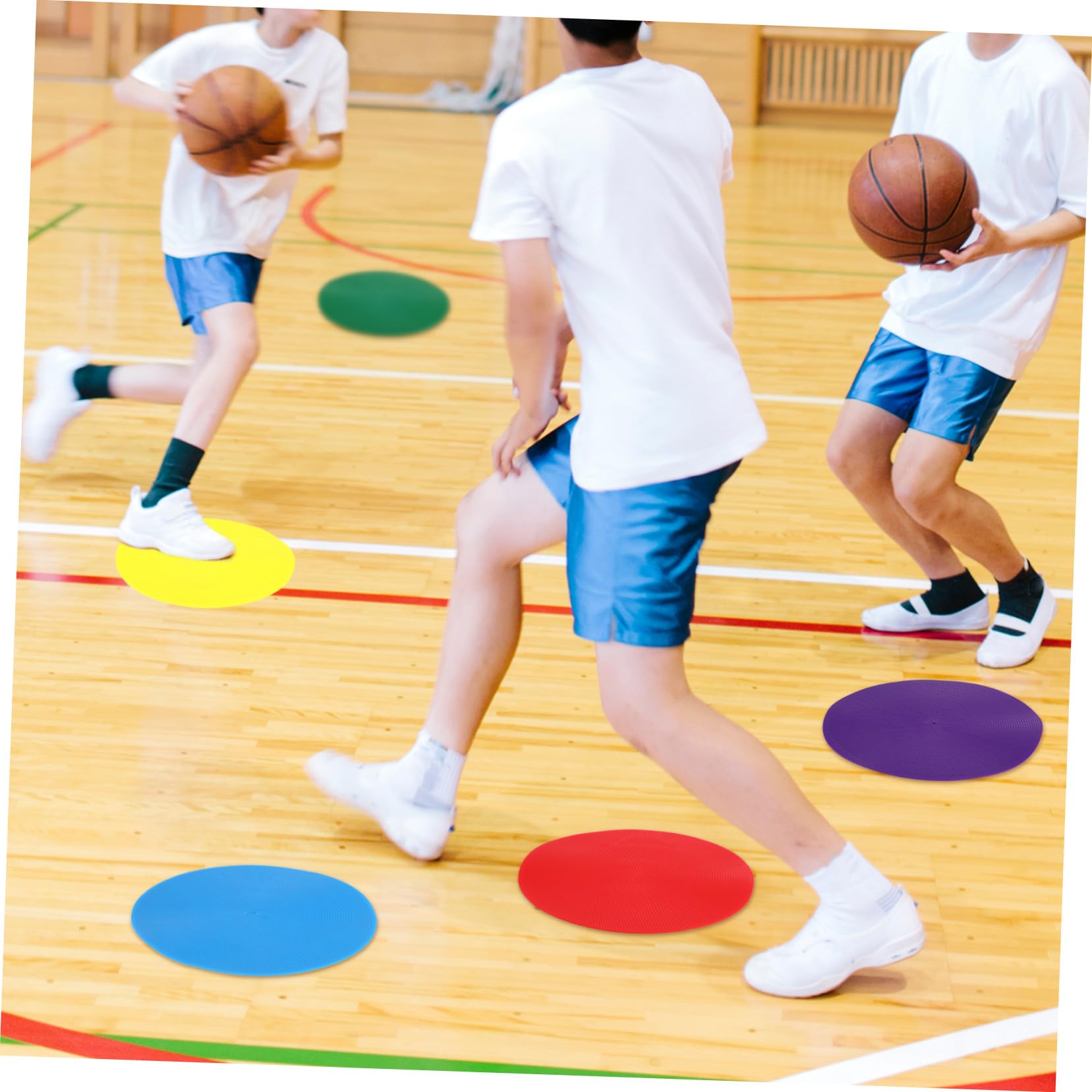 6 Stück Runde Bodenmarkierungen Aus Langlebigem Kunststoff Farbige Agility Spots Für Sport Und Beweglichkeitstraining Flache Markierungspunkte Für Fußball Basketball Und Klassenzimmer