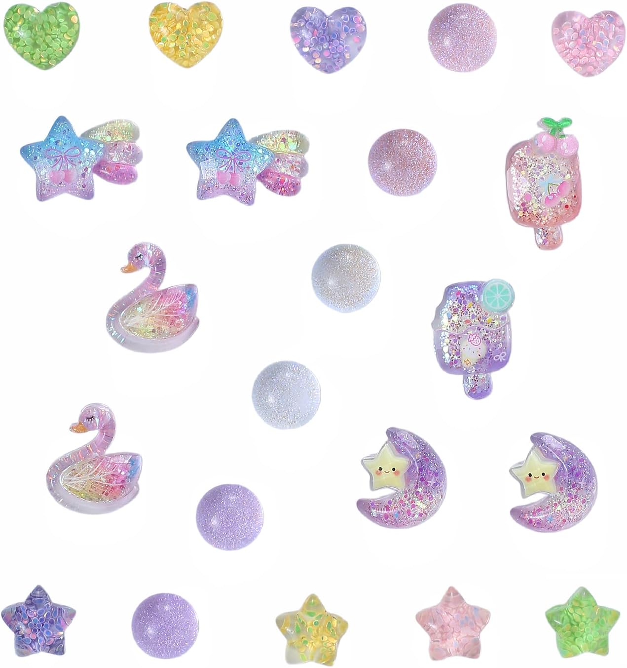 Cute Shoe Charms for Girls,Bling Crystal Shoe Charms for Clog Sandal image 5