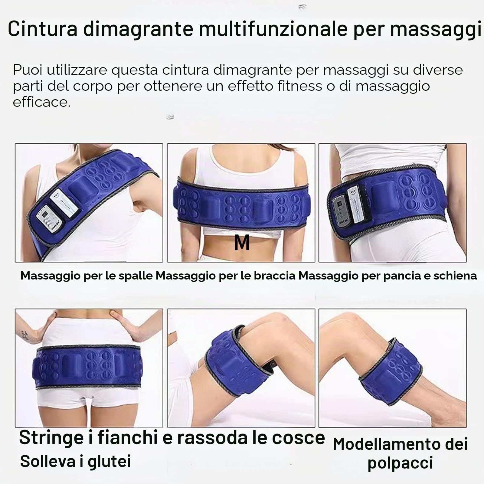 Cintura dimagrante massaggiante, massaggiatore wireless ad alta vibrazione per vita, pancia, fianchi, schiena, con 36 modalità di vibrazione e 2 lampade rosse riscaldate, per uomo e donna