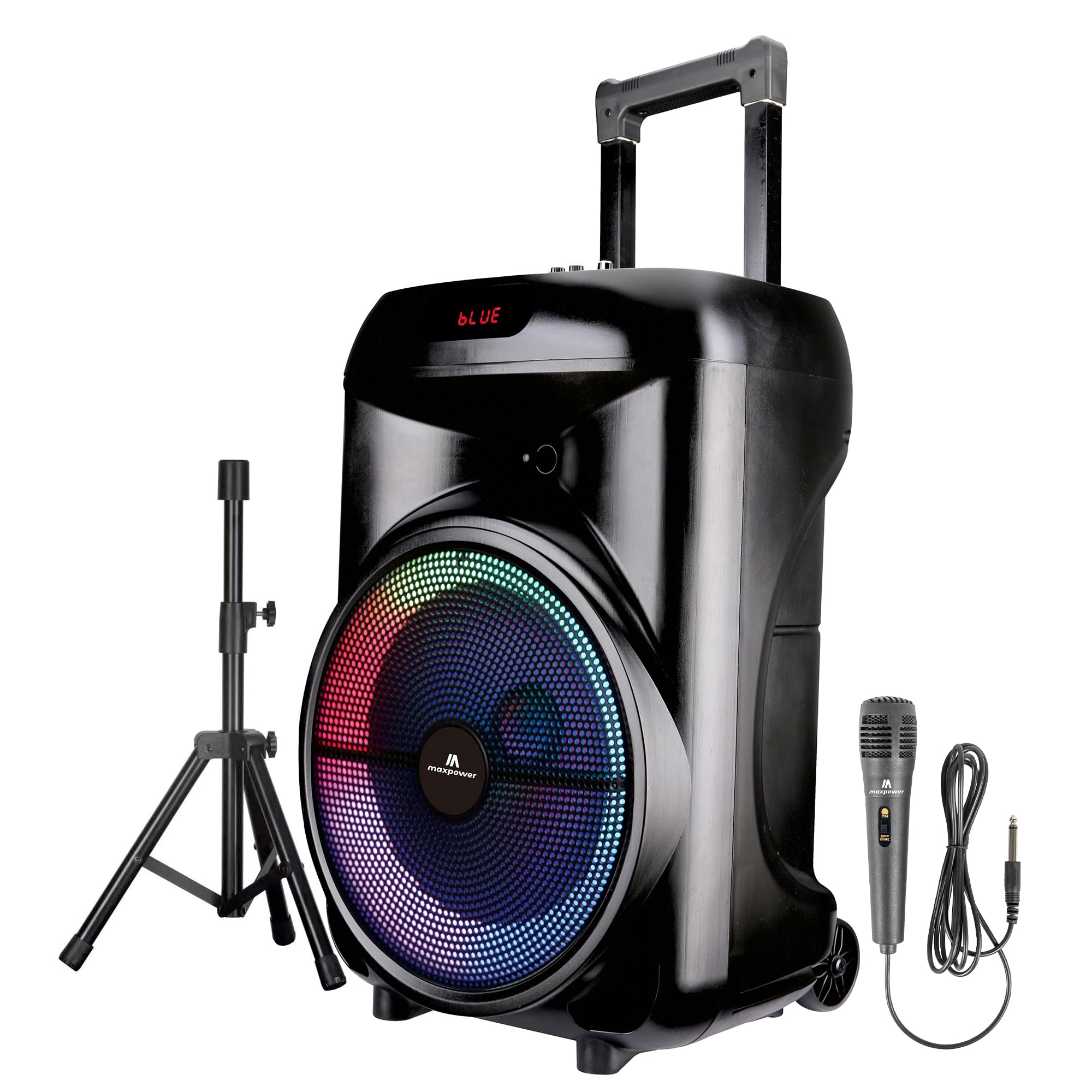 Photo 1 of **MISSING ALL ACCESSORIES** Max Power Rumble 12 Karaoke Bluetooth Trolley Speaker with Adjustable DJ Stand