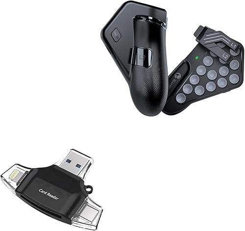 BoxWave Gadget inteligente compatible con GameSir F7 Claw Tablet - AllReader Lector de tarjetas SD, lector de tarjetas microSD Compact USB - Negro