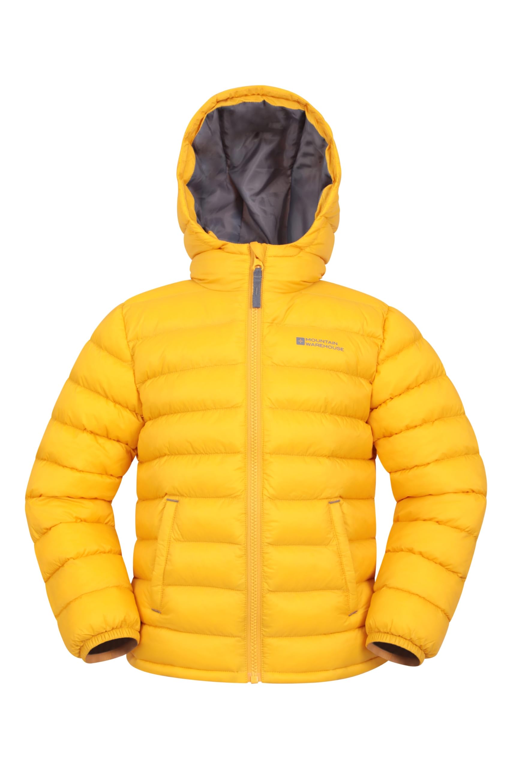 Mountain Warehouse Boys Yellow Seasons Padded Kids Puffer Jacket - Water Resistant & Lightweight Insulated Rain Coat, & Girls - Spring Summer, School, Travelling Teen Size 13 Years