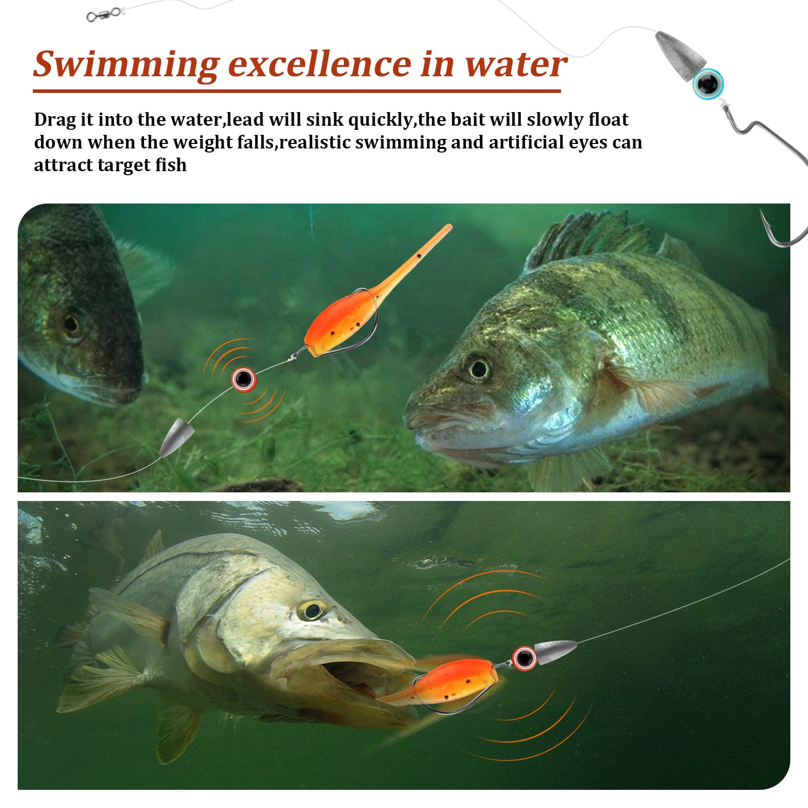 Amazon | THKFISH フィッシングレディテキサスリグ バス釣り リーダー