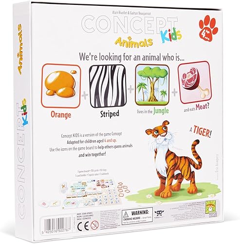 Miniatura 3 de Concept Kids Animals - Juego cooperativo de adivinanzas de animales para niños. Divertido juego de mesa familiar para niños y adultos, a partir de 4