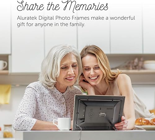 Miniatura 5 de Aluratek Marco de fotos digital de madera envejecida de 7 pulgadas, función de presentación de diapositivas automática, compatible con USBSDSDHC,