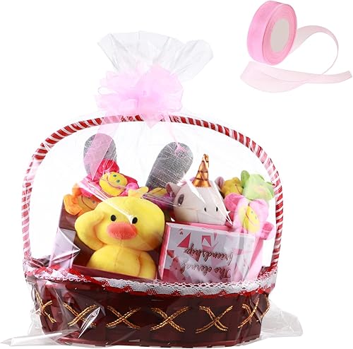 Miniatura 8 de Paquete de 50 bolsas grandes de celofán transparente de 24 x 30 pulgadas, bolsas de regalo de plástico resistente para regalos, artes, manualidades,