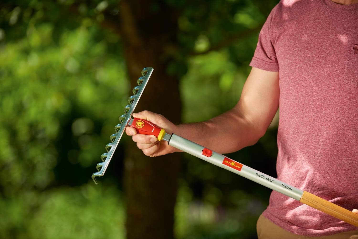 Wolf-Garten DRM30 Multi-Change Soil Rake Cultivation Tool Head, Red, 30 cm