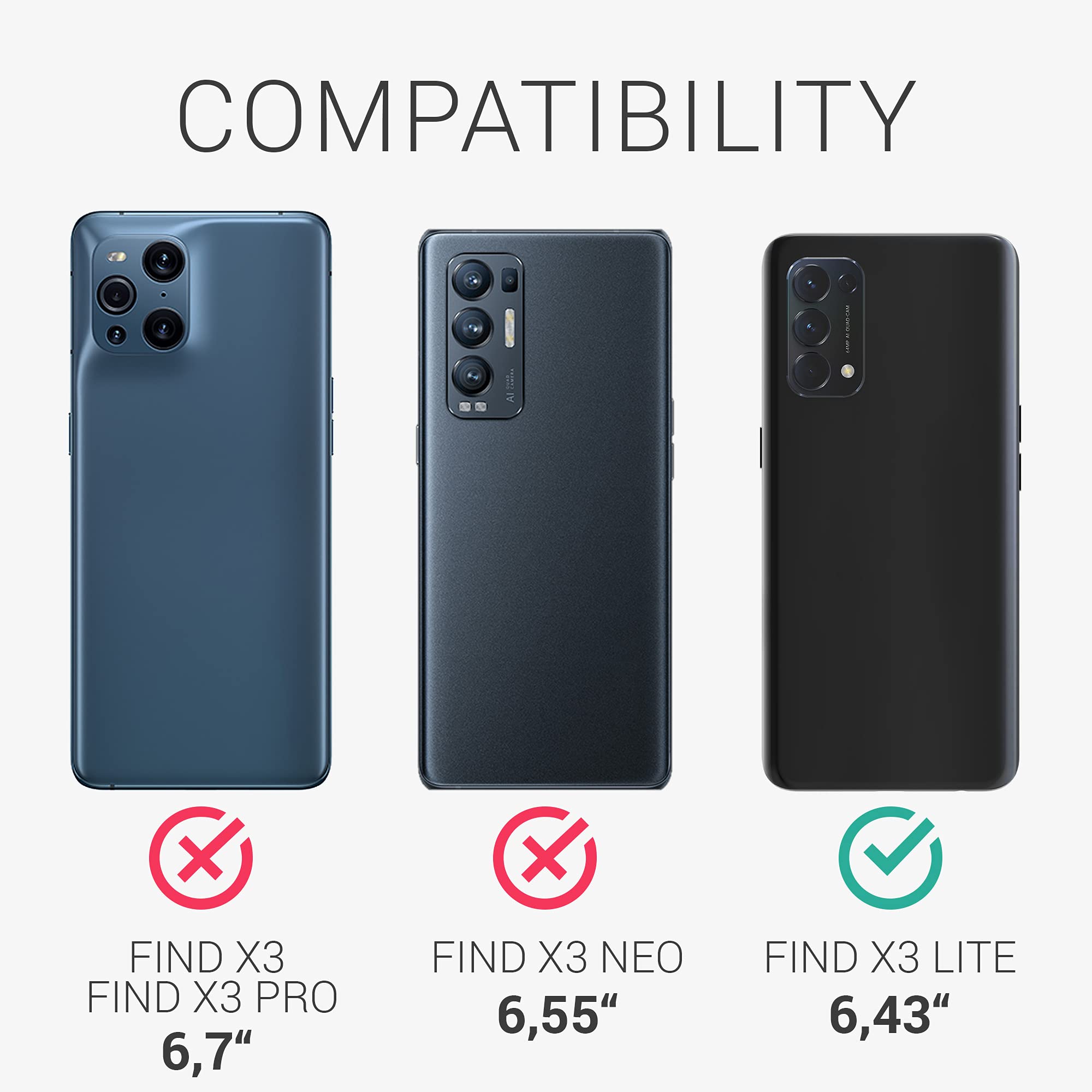 Kwmobile Housse Compatible Avec Oppo Find X3 Lite Coque - Housse De