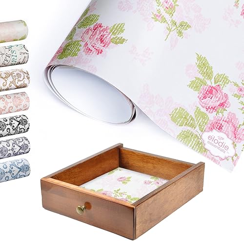 Elodie Essentials Revestimientos perfumados para cajones y estantes, encanto vintage, seis (6) hojas grandes de 14 x 19 pulgadas, hojas de papel no