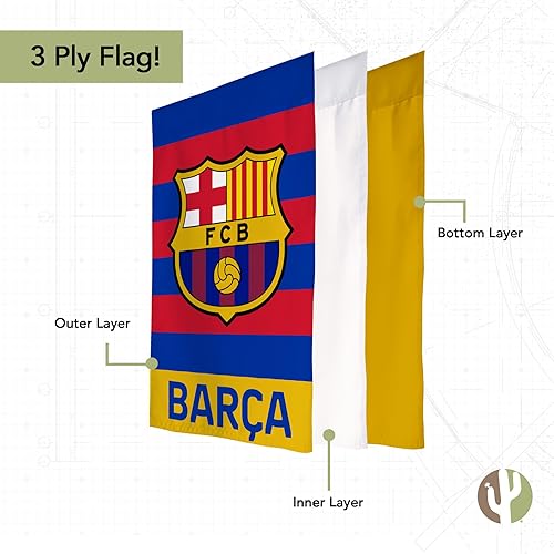 Miniatura 3 de Desert Cactus Bandera de jardín del FC Barça Bandera de Fútbol Fútbol Fútbol 100% Poliéster (Bandera de jardín A)