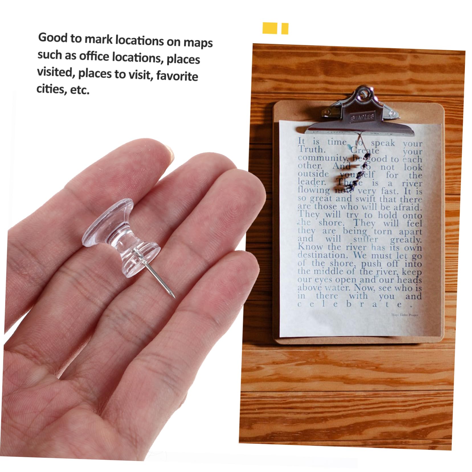 ARTIBETTER 4 Boîtes Broche de Bureau Poussoir punaises décoratives Bulletin punaises claires Planche Carte Punaise Pratique Broches compactes Petites Métal