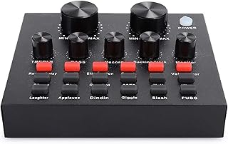 Eosnow Live Sound Card, Professional Manufacturing Connection Voice Change Sound Card for Better Singing and Live Broadcast Effects