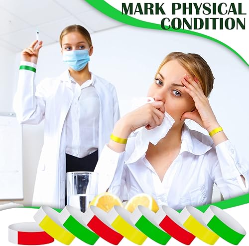 Vista 54 de Epakh 600 pulseras de papel de neón, impermeables, para eventos, ligeras, para conciertos, pulseras adhesivas de color neón para fiestas