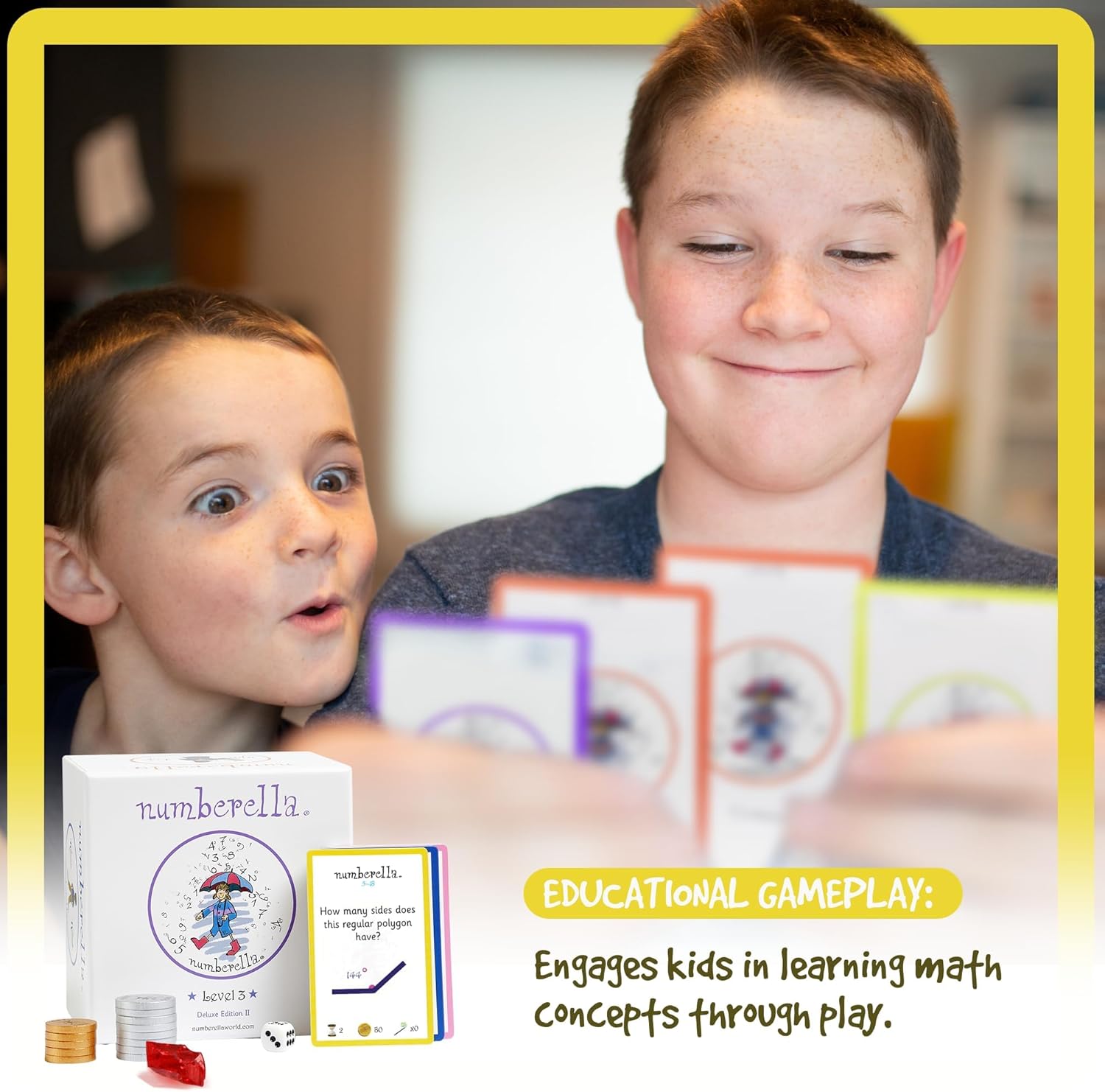 Numberella Deluxe Level 3 for Kids Ages 11–14 & Grades 6–9 | School Break Math Booster – Algebra & Geometry Turbo for Gifted Kids | Data-Proven STEM | 2–5 Players | Level Up Now!
