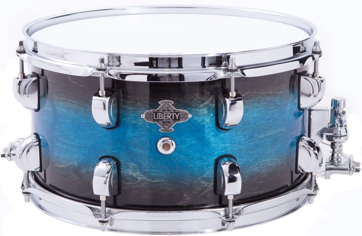 Fade LD-BIR-1307-FD01 13-Inch Snare Drum, Black/Blue Fade