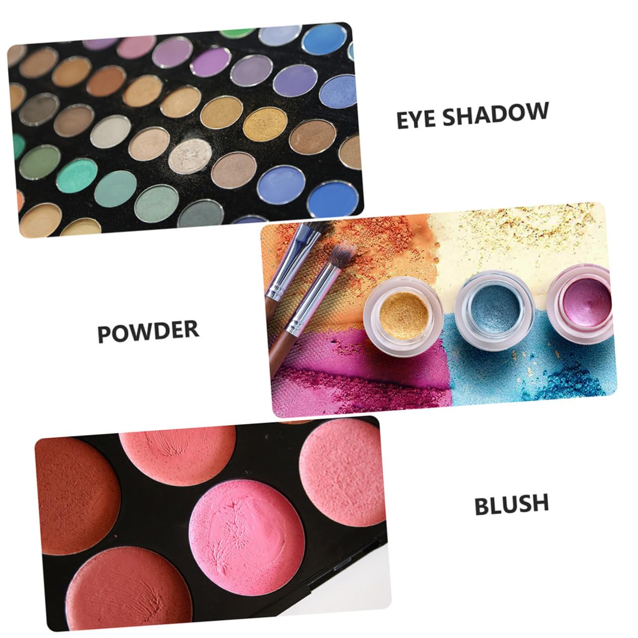 Healeved Palette Magnetica Vuota 2 Pezzi per Eyeshadow in Abs Nero, Resistente All'usura e Pratica, per DIY Eyeshadow e Make Up On-the-go
