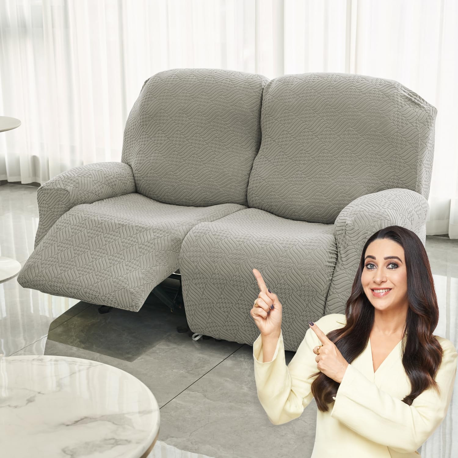 HOKIPO Recliner Sofa Cover - Navy Blue -26