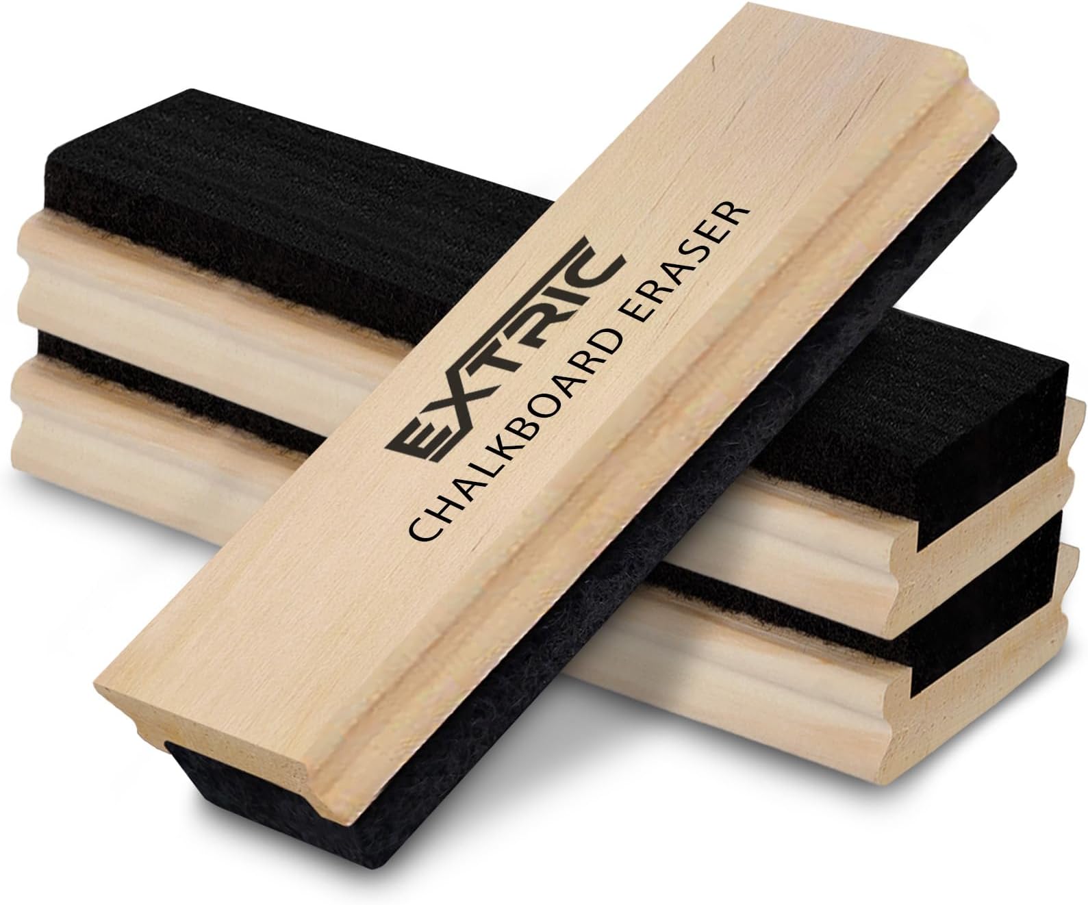 Traditional Chalkboard Eraser, All Felt 6 Inch Premium Quality Chalk Eraser (2 Pack