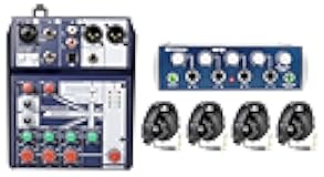 Bundle (1) PRESONUS HD9/HP4 Pack with HP4 Headphone Amplifier+ (4) HD9 Studio Headphones Bundle with (1) Soundcraft Notepad-5 Channel Podcast Mixer Podcasting Interface (Items 2)