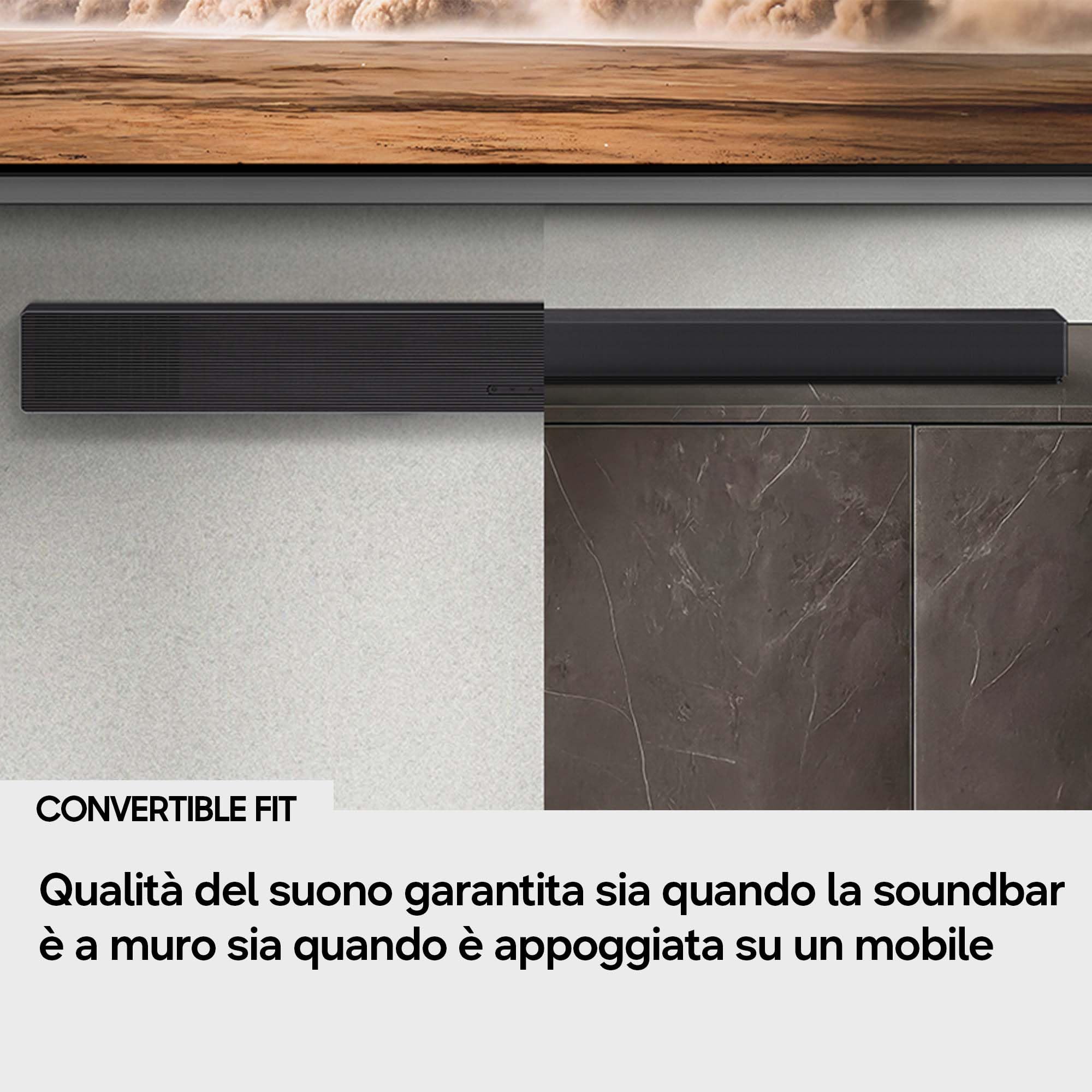 Samsung Q-Serie Soundbar HW-QS90H/XC 7.1.2 Canali, All-In-One Soundbar, Wireless Dolby Atmos, DTS XConvertible Fit, Q-Symphony, Connessione TV Wireless, 2026