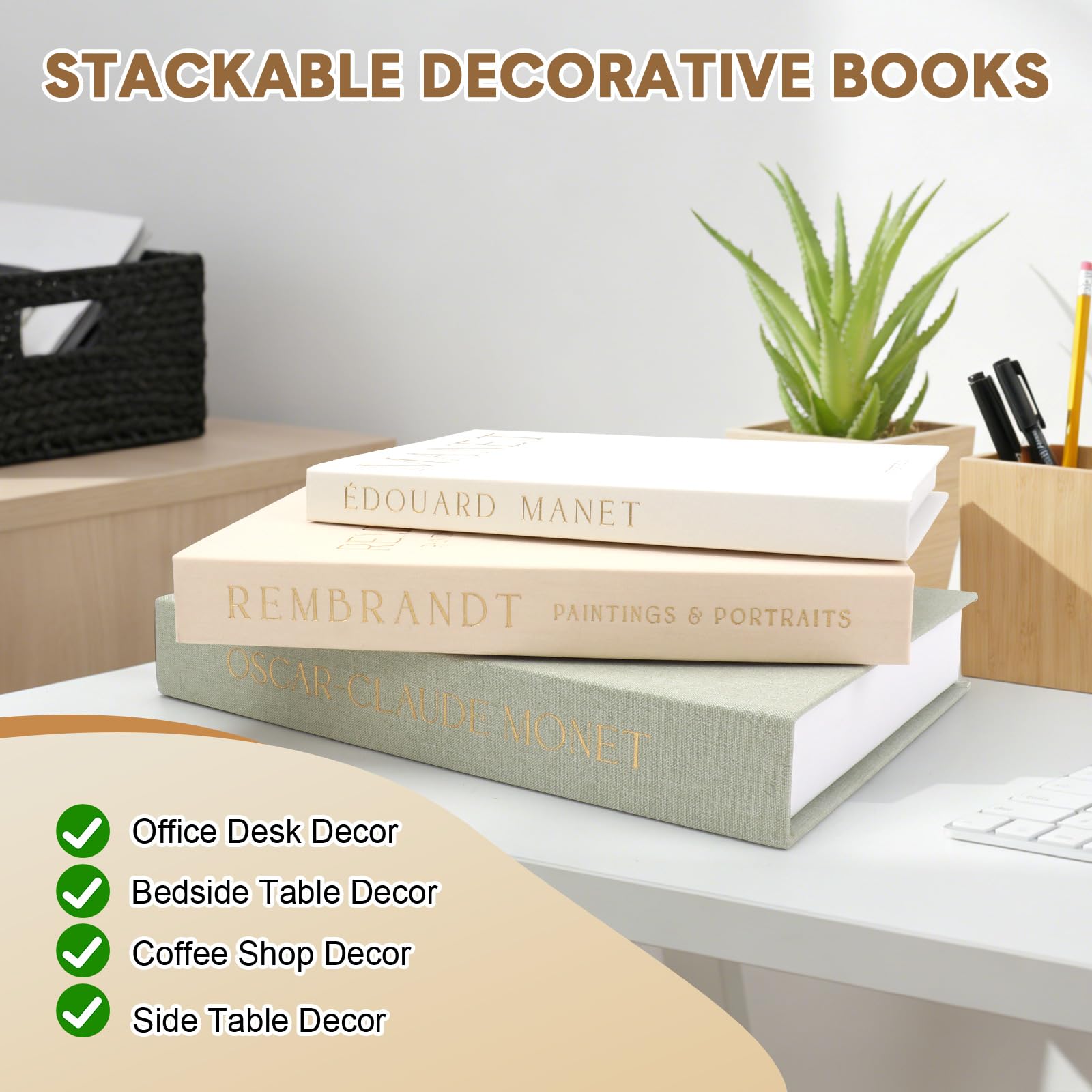 3 Pezzi Di Libri Decorativi Per Arredamento Domestico, Finti Libri In Lino Con Chiusura Magnetica, Scatole Decorative In Esposizione Per Tavolini E Scaffali