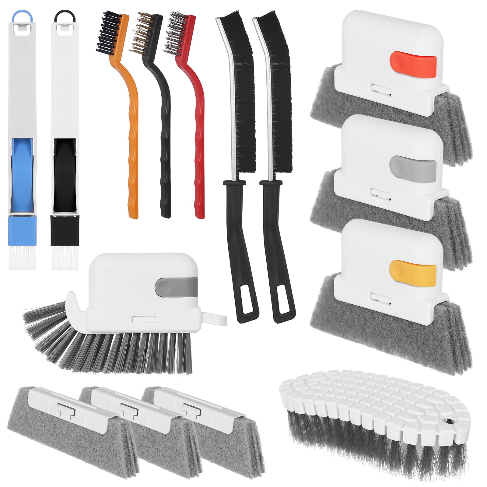 Photo 1 of 15 Pcs Window Groove Cleaning Brush Tool, Door Window Track Cleaner Groove Gap Cleaning Tools Crevice Cleaning Brush Gap Scrub Brush for Shutter Sliding Door Keyboard Tile Lines Sill Car Vents