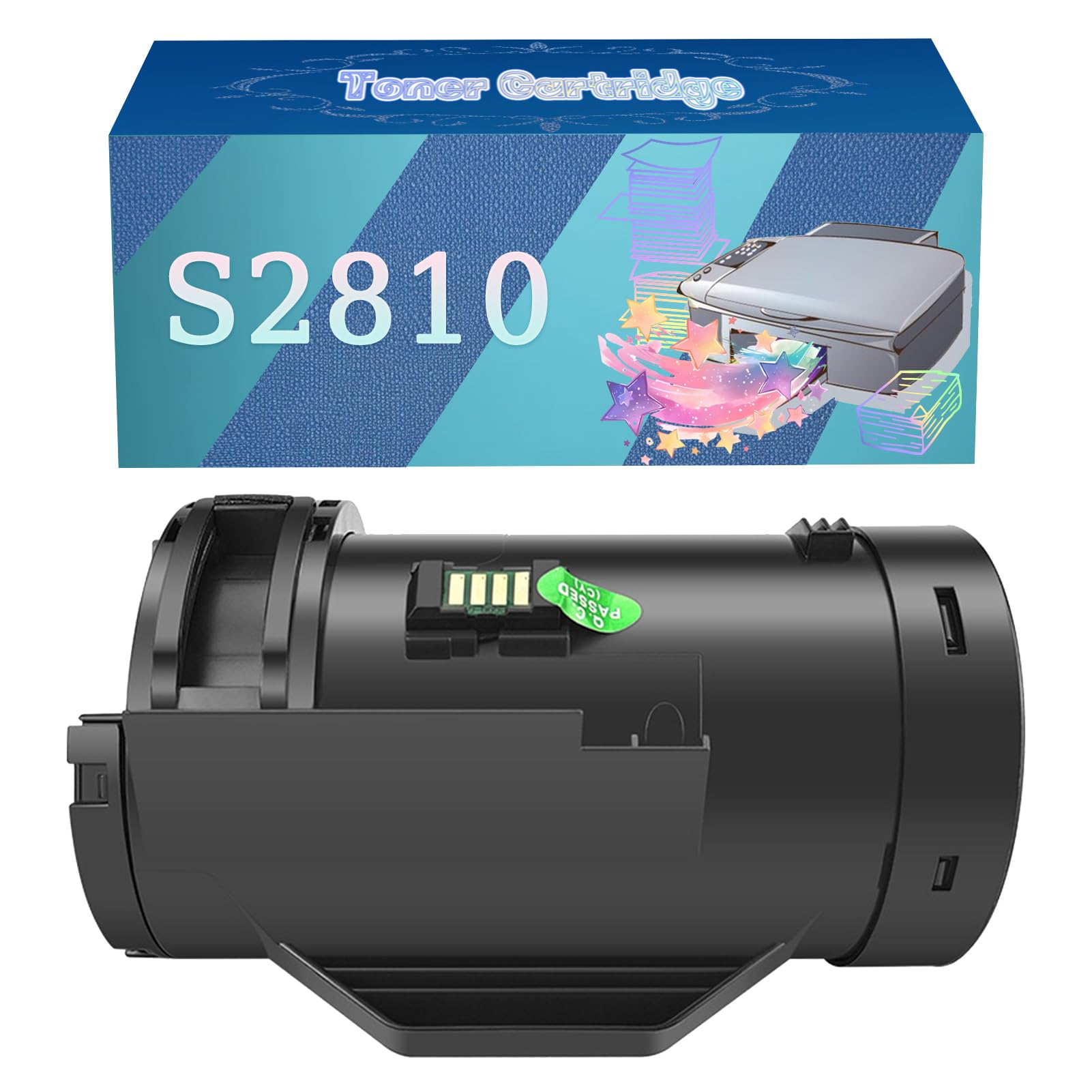 S2810 2810 593-BBMF(CT202405) 592-BBBW Toner Cartridge Replacement for Toner Cartridges, Compatible for Dell Smart Multifunction S2810DN H815DW S2815DN Printer Large 1 Black