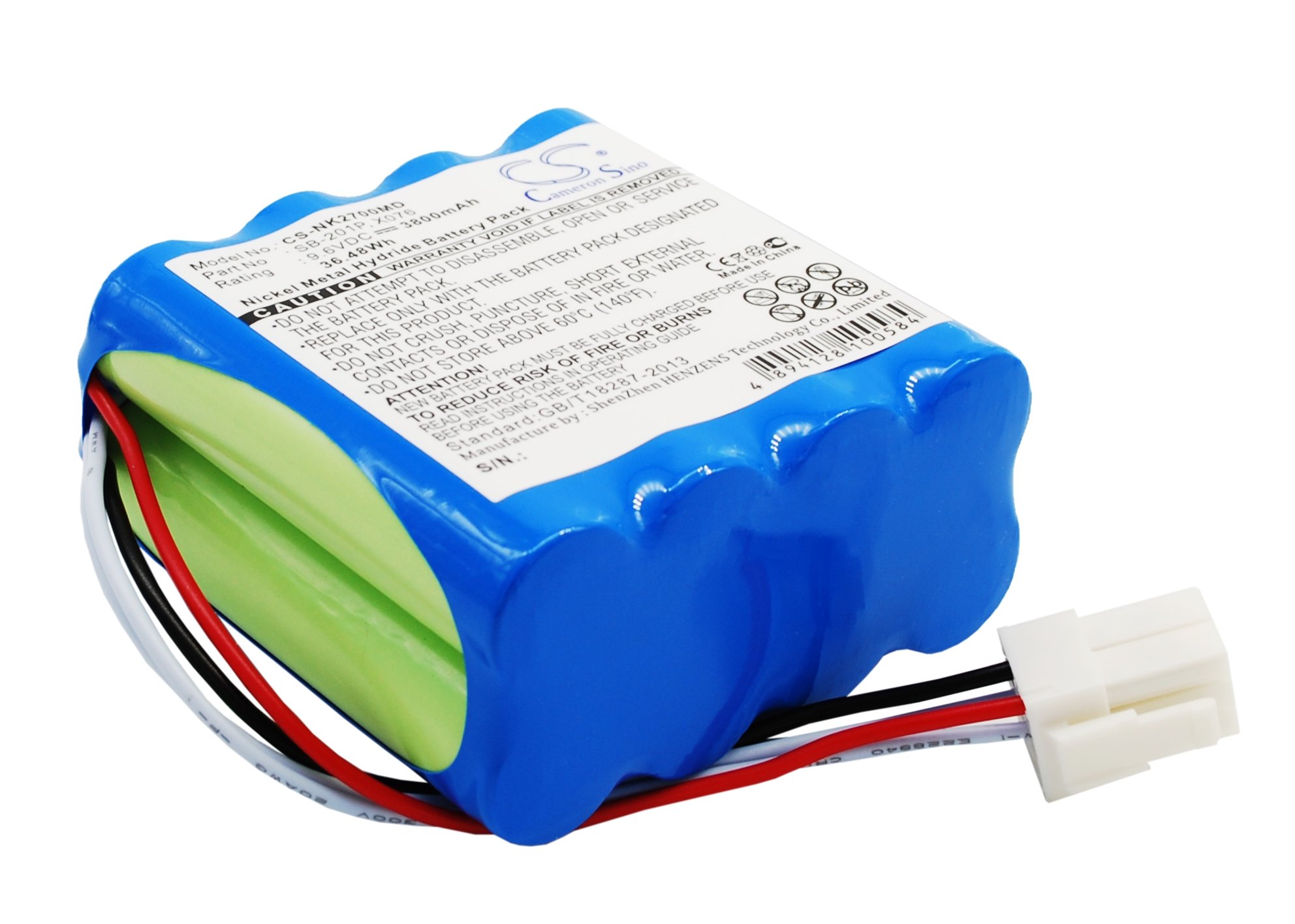 CS-NK2700MD Batteria 3800mAh compatibile con [Nihon Kohden] PVM-2700, PVM-2700 Monitor, PVM-2701, PVM-2701 Monitor, PVM-2703, PVM-2703 sostituisce SB-201P, X076