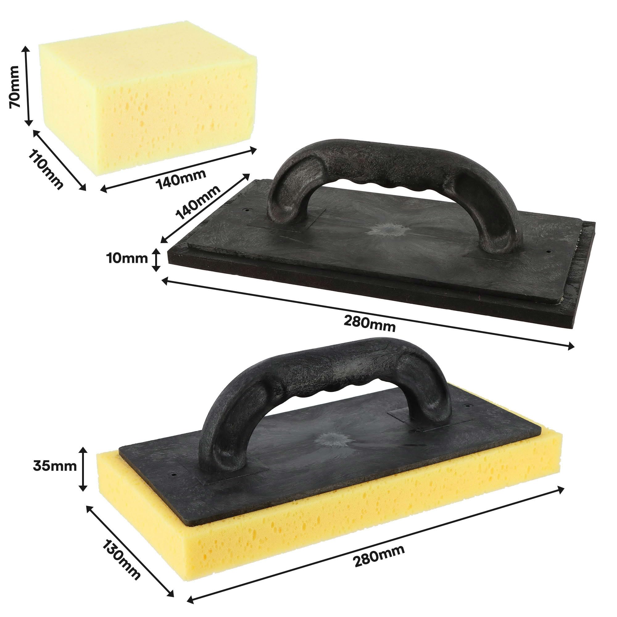 Kit pro spécial joints de carrelage pour carreleur - Bac de 24 litres - 3 Accessoires