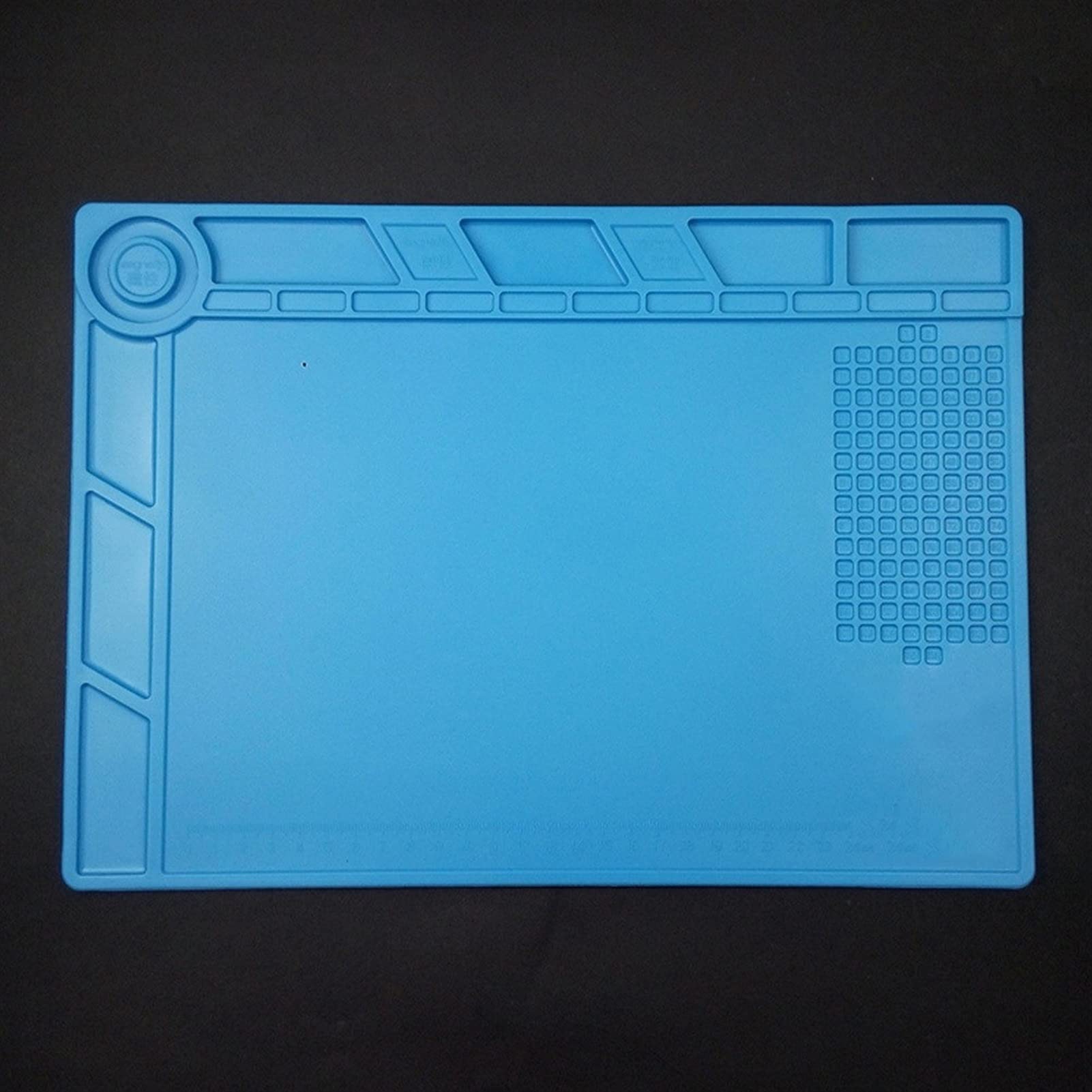 Coussin d'isolation en silicone magnétique bleu pour poste de soudure et démontage électronique