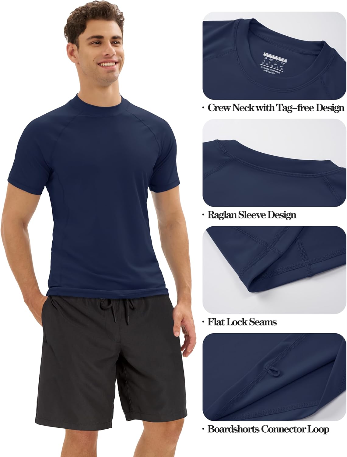 MAGCOMSEN Men's Rash Guard Swim Shirts UPF 50+ Sun Protection Quick Dry Fishing Water Shirts - Image 6