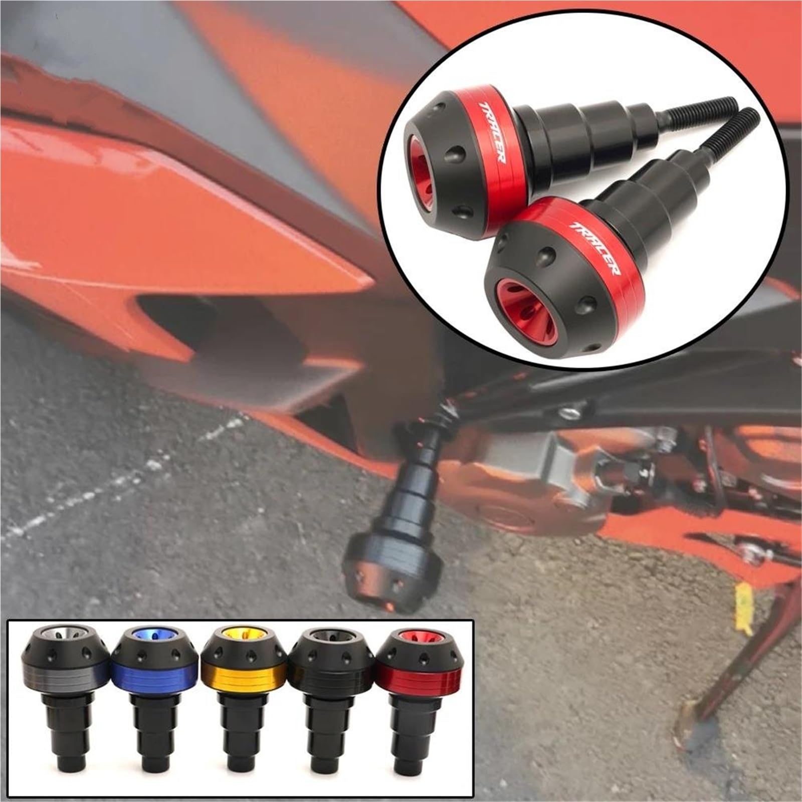 Tamponi Paratelaio Tamponi Paratelaio Per Moto Per YAMAHA TRACER 9GT 9 GT 900 2014-2023, Protezione Antiurto, Anticaduta Cursori Per Telaio Anticaduta(Oro)
