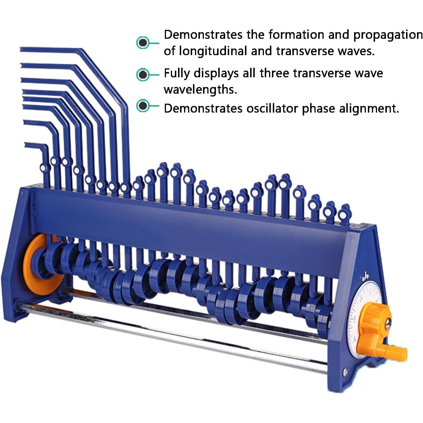 Handgekröpfter Wellendemonstrator für Physik-Unterricht, Längs- und Querbewegungsinstrument, Klassenzimmer, Wissenschaftsunterricht, Experimentierausrüstung