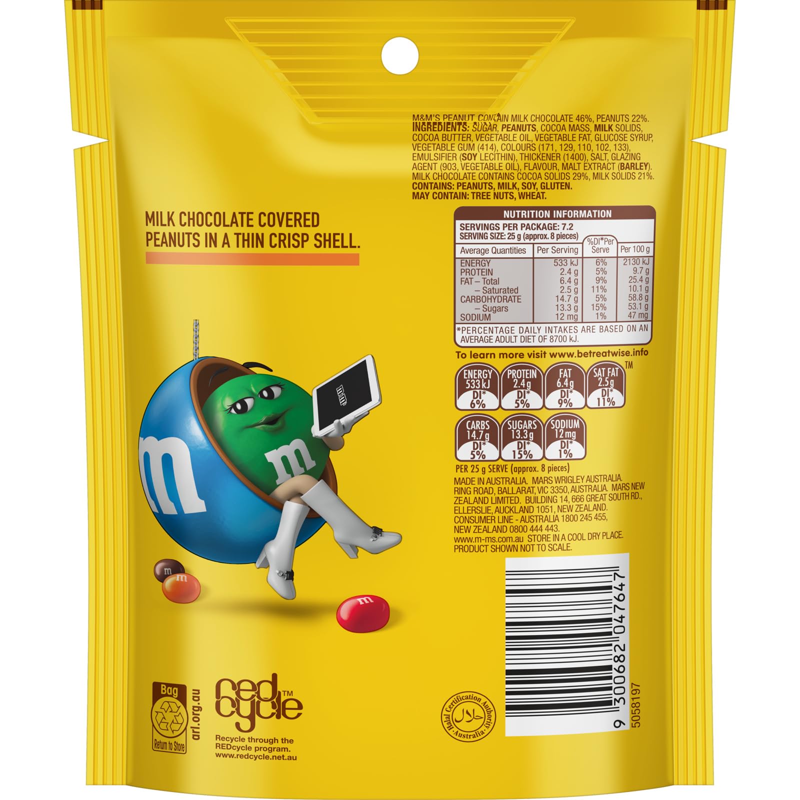 M and M's Peanut 180 g x 16