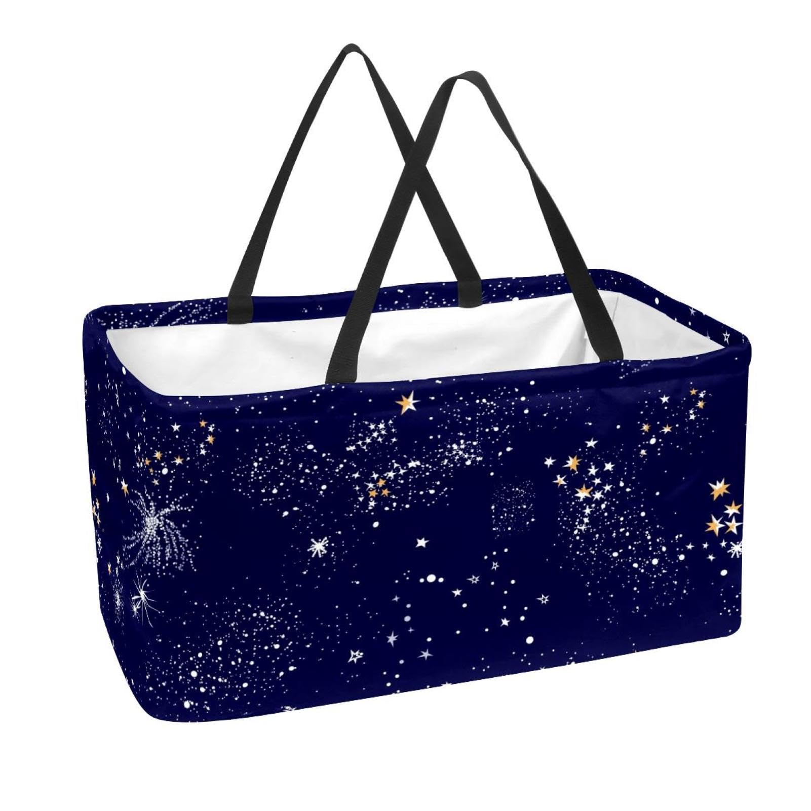 Sac d'épicerie réutilisable galaxie grand sac fourre-tout pliable pour le marché et pique-nique
