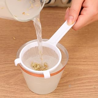 1pcs Kitchen Ultra-Fine Nylon Mesh Strainer, Plastic Sieve Fine Mesh with Handle Kitchen Tool for Soy Milk, Coffee, Juice (S,16 * 7cm)