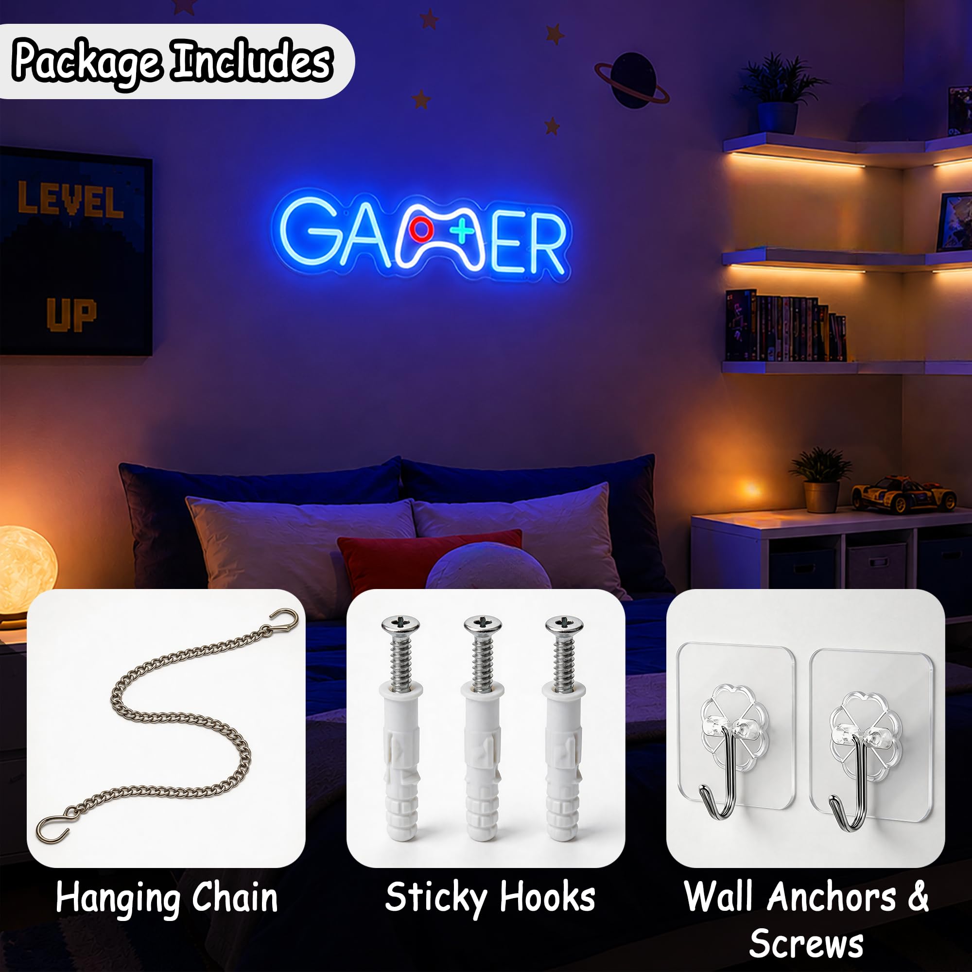 Neonowy znak LED, neonowe znaki do dekoracji ścian, zasilane przez USB, neonowe znaki LED do dekoracji pokoju