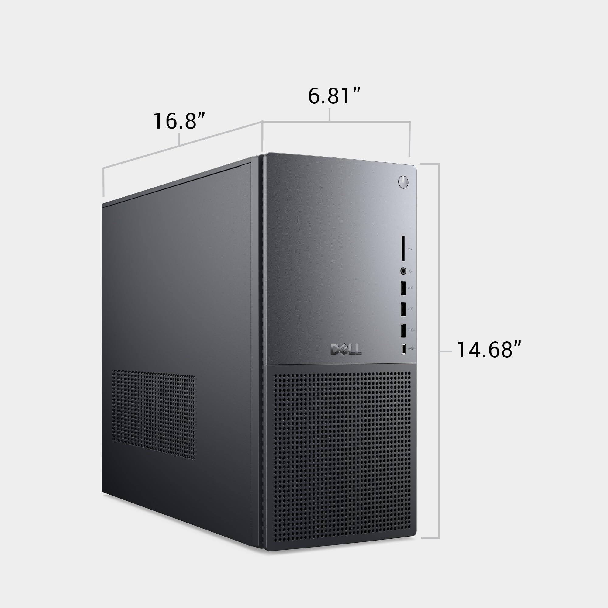 Dell Tower Plus EBT2250 Desktop - Intel Core Ultra 7 Series 2, 16GB RAM, 1TB SSD, NVIDIA GeForce RTX 5060, Wi-FI 7, HDMI, Thunderbolt 4, McAfee Business Protection 1-Year, Windows 11 Pro, Graphite