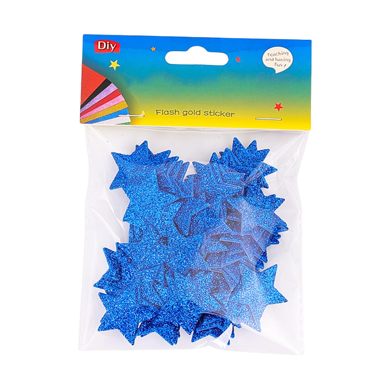 of 60 Sparkling Sticker Star Shape Glittering Sticker Adhesive Star Teacher Reward for and Decoration Party Decorations