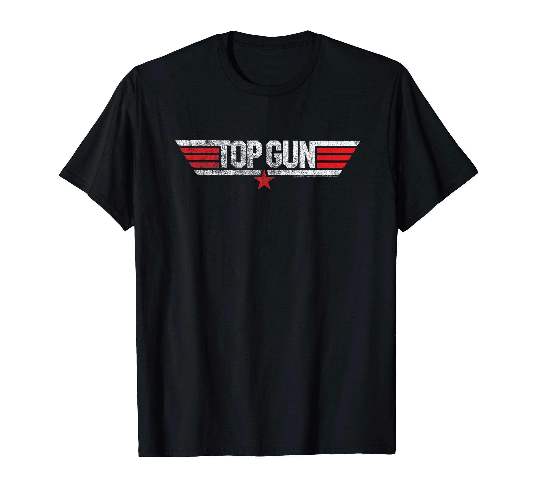 Top GunFront and Back Maverick and Logo Action Movie T-ShirtOEKO-TEX STANDARD 100
