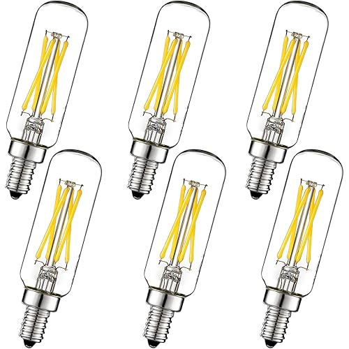 LiteHistory E12 led Bulb 6W Equivalent Candelabra Light Bulbs 60 watt Neutral White 4000K AC120V 600LM Dimmable T6 T25 for Chandeliers,Ceiling Fan and Wall sconces Pack of 6