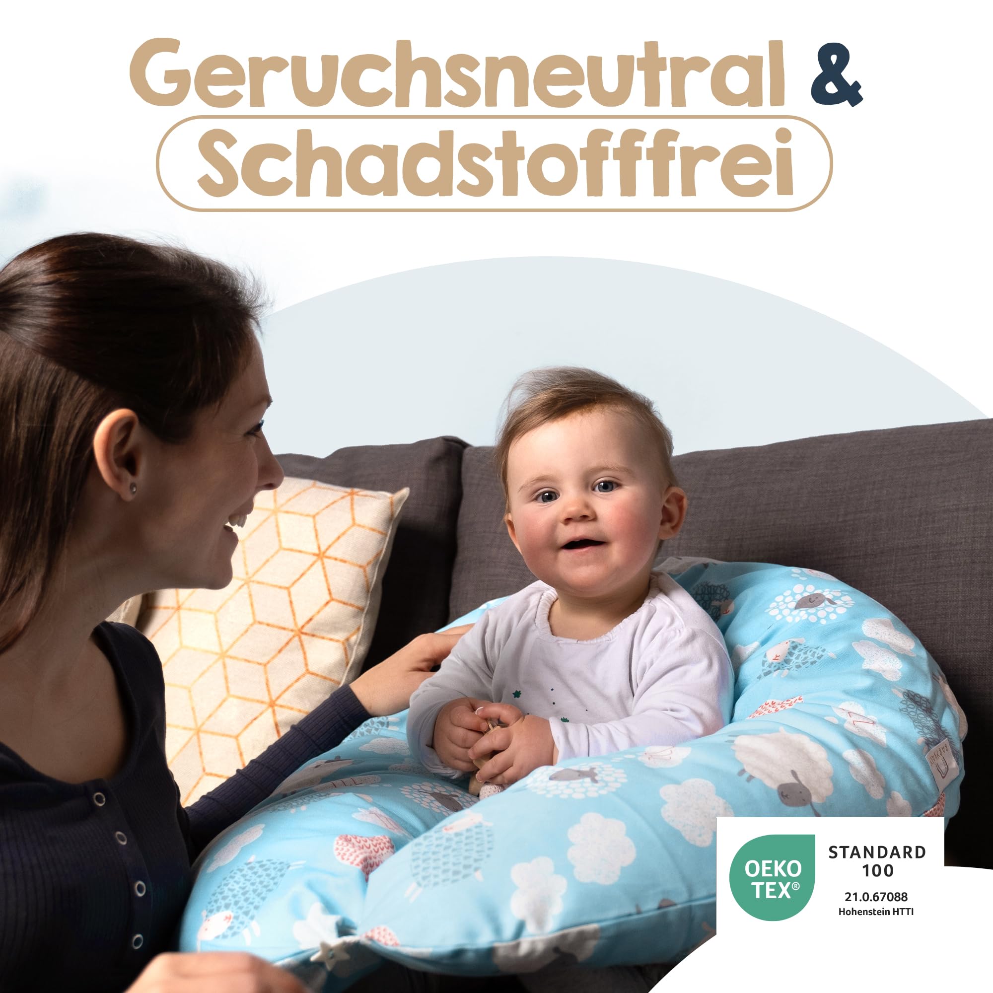 Baby's Stillkissen XXL - getest zwangerschapskussen - 190 cm kussen