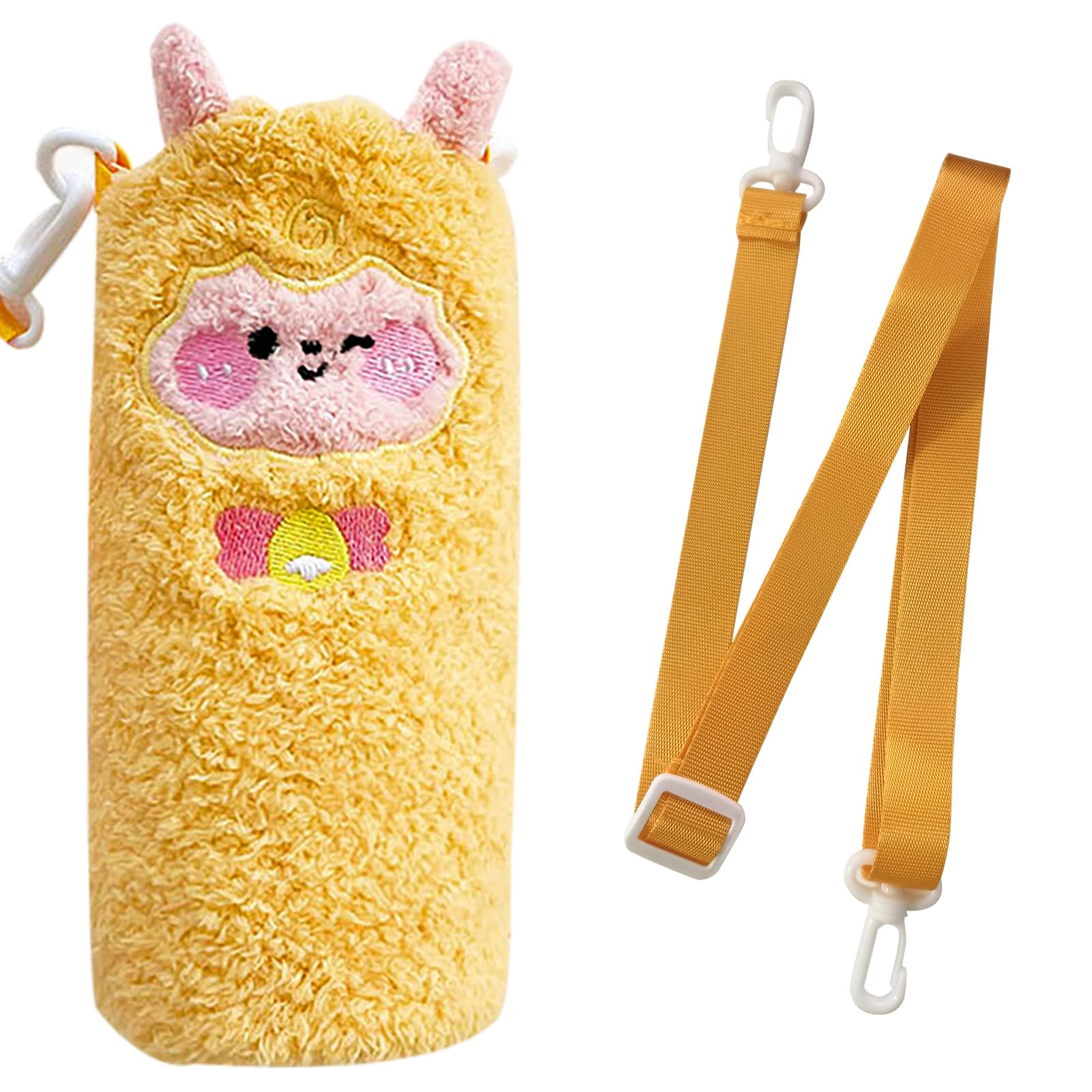 FHARLXQ Cute Water Bottle Sleeve Insulated Water Bottle Cover for Stainless Steel/Glass/Plastic Bottles