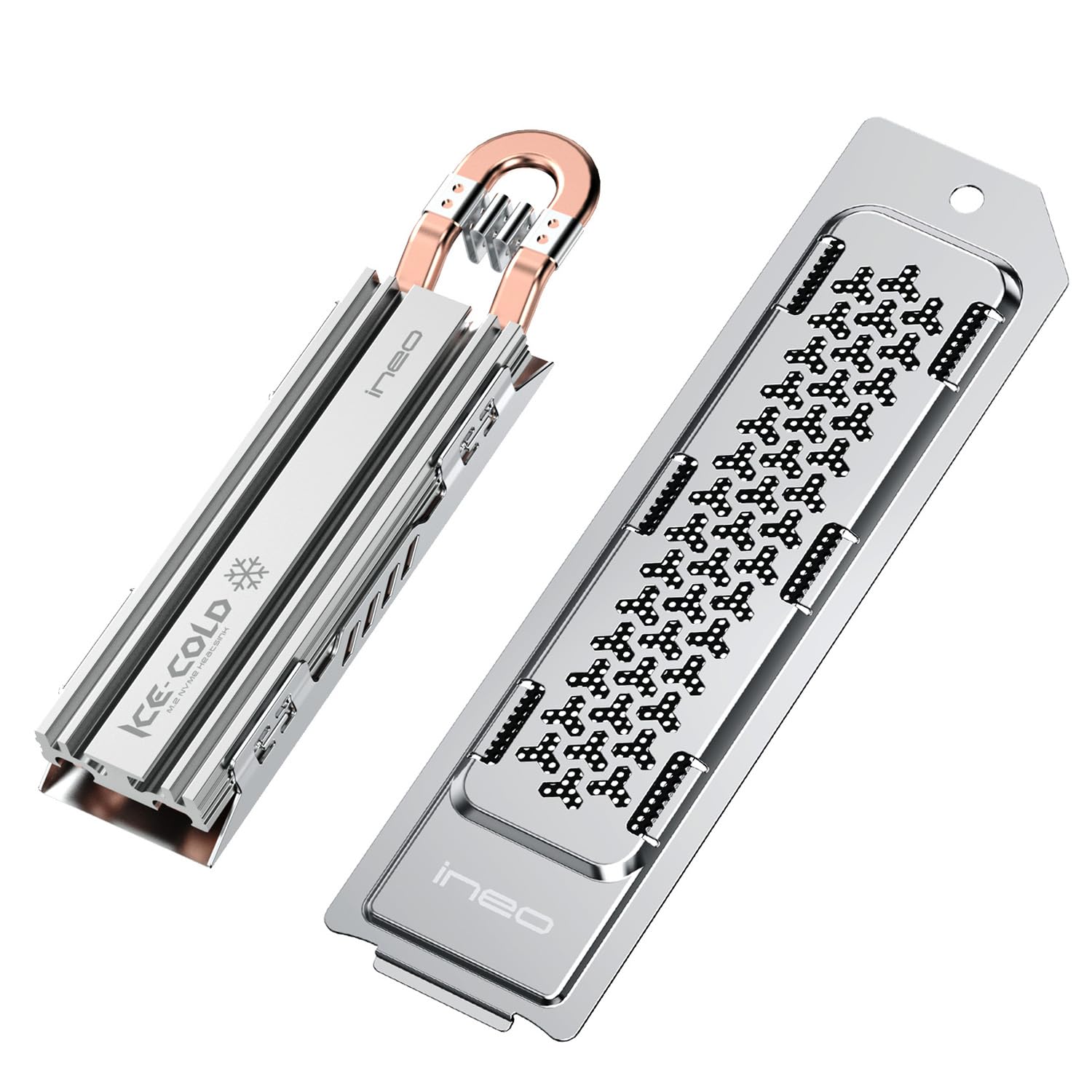 ineo PS5 Heatsink, M.2 NVME SSD Heatsink for PS5 Slim/PS5 Pro Internal PCIe M.2 NVMe Gaming SSD, Magnesium Aluminum Alloy Designed with Large Heat Dissipation [M22]