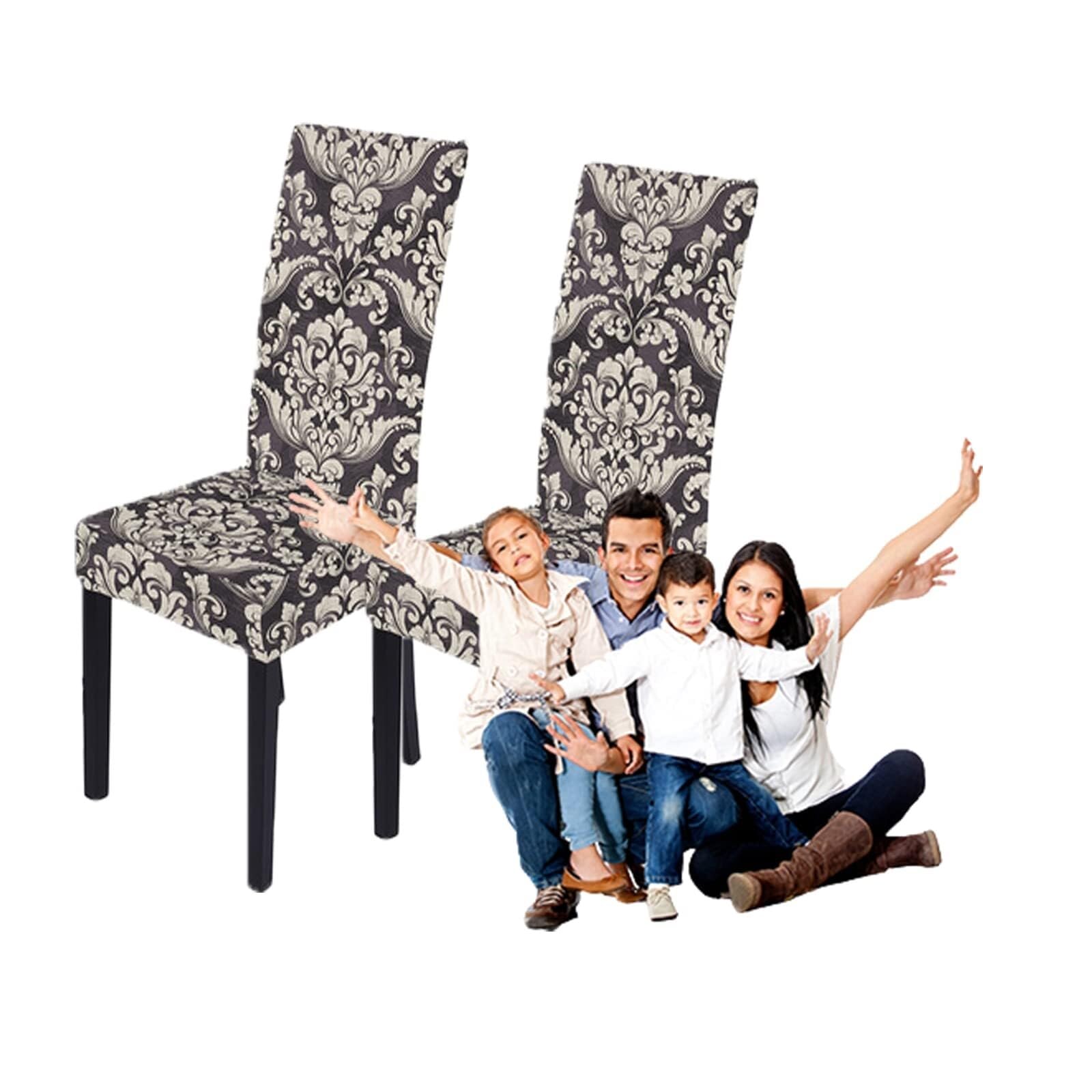 NMVAWIPT Stretchable Polyester-Spandex Dining Chair Covers Non-Slip Elastic Slipcovers For Room Banquet Hotel(2#,2pcs)