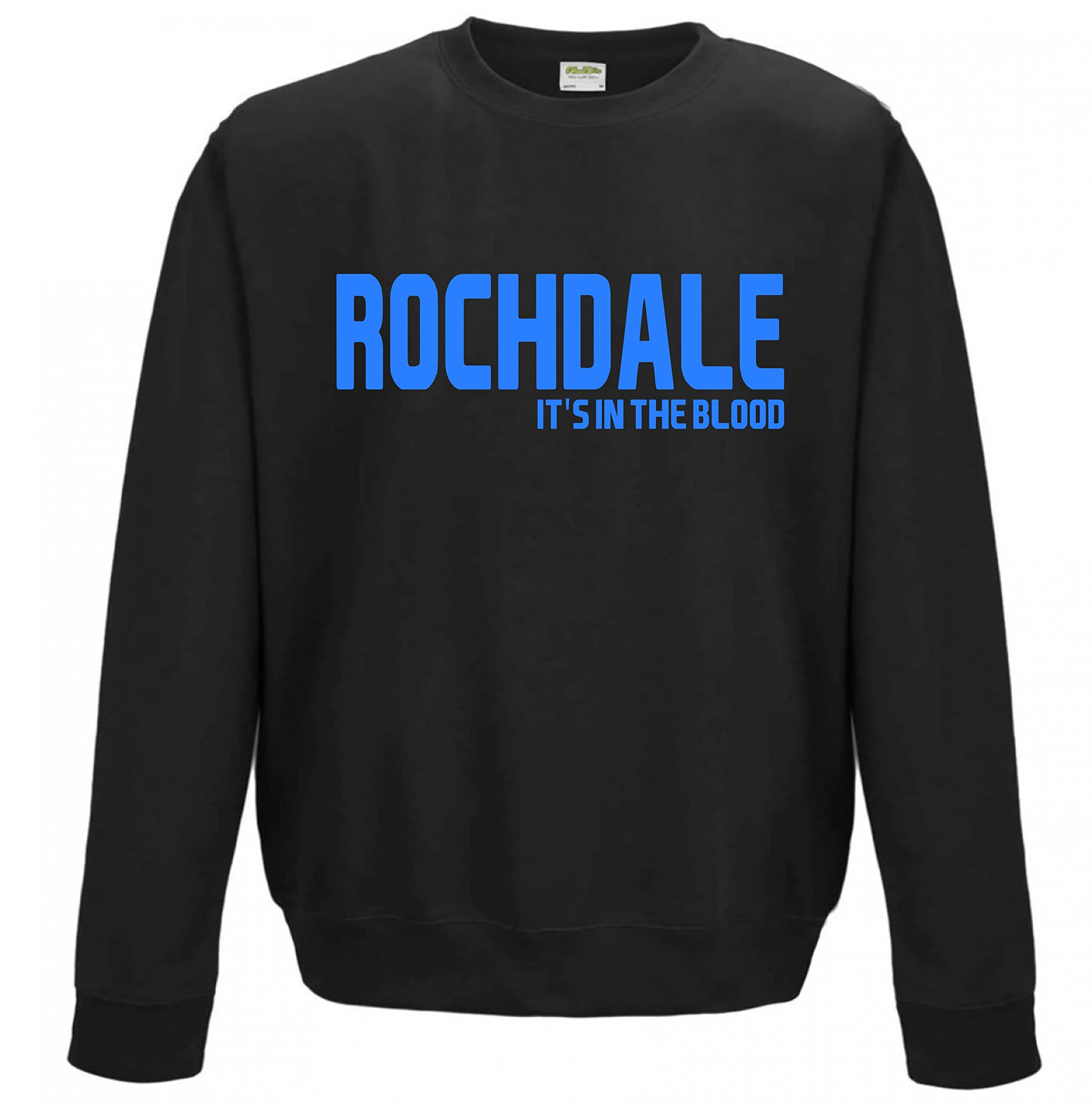 Rochdale It's in the Blood United Gift Sweatshirt - Top jumper sweater FC Present idea JSW94 (Adult Medium)