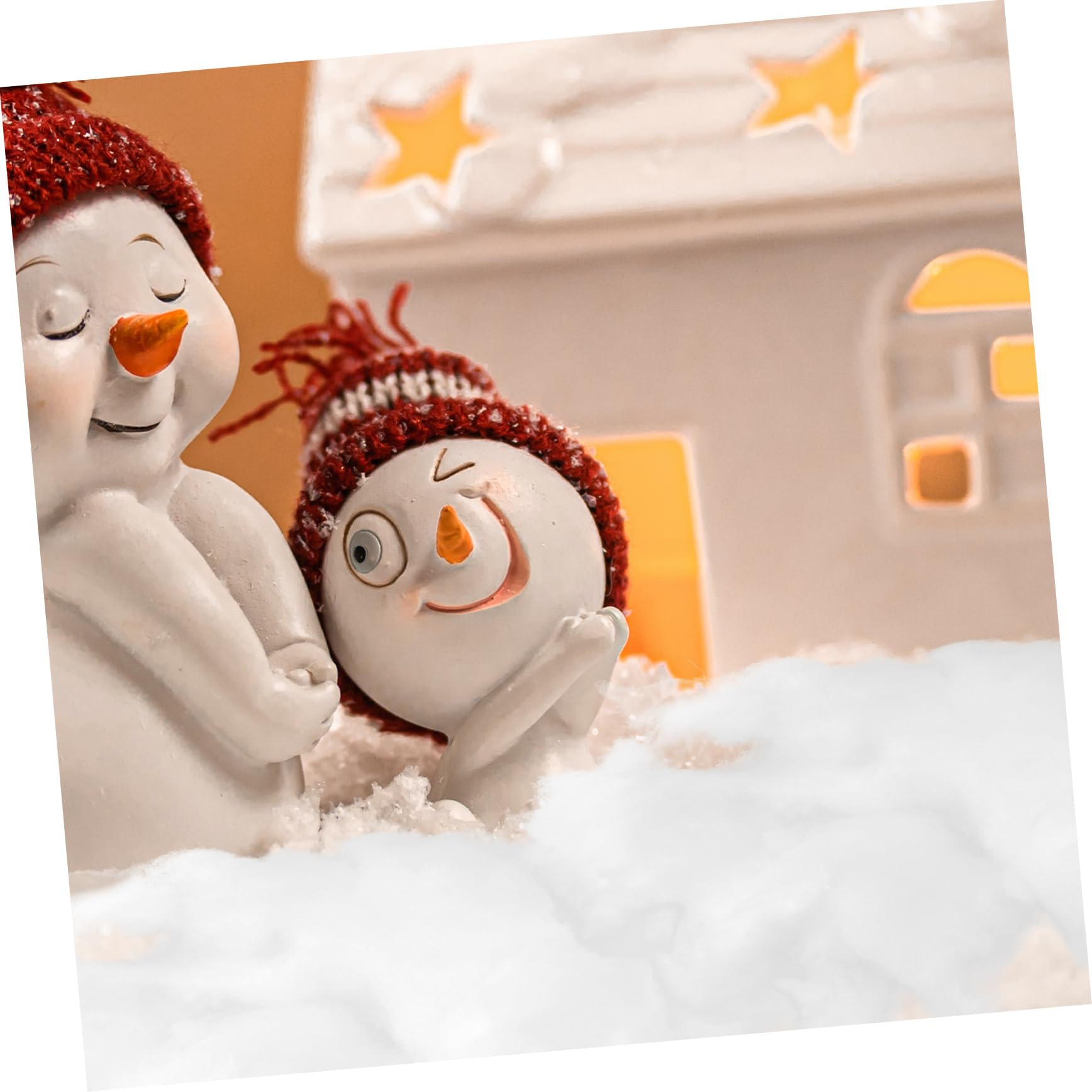 ABOOFAN 3 Pièces 2 Fausse Décoration De Neige Souffleuse à Neige Pantalon De Neige Rembourrage pour Jouets Tricotés Flocons De Neige Fausse Neige pour Le Bricolage Artificiel Blanche Coton